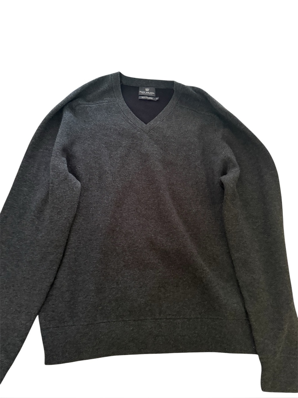 Mack Weldon Charcoal V-Neck Sweater